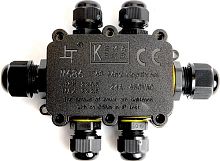 Коробка распределительная водонепроницаемая 6 выходов,450V, 140x100x36 с клеммой в комплекте картинка 